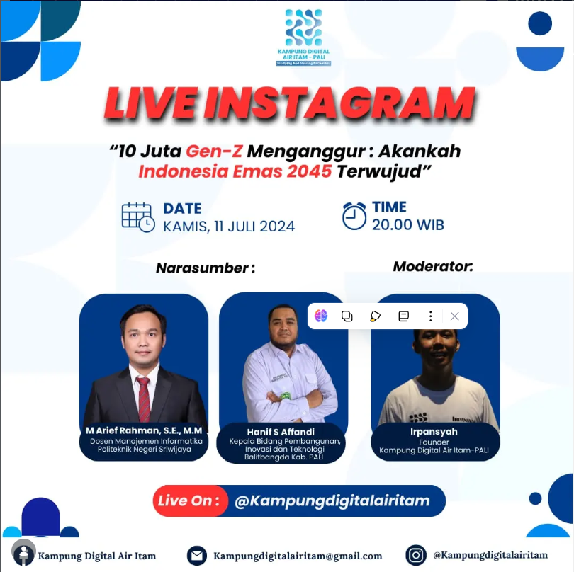 LIVE DISCUSSION : "10 Juta GEN-Z Menganggur : Akankah Indonesia Emas 2045 Terwujud"